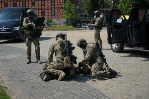 policyjny piknik na Wyspie Młyńskiej