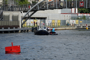 policyjny piknik na Wyspie Młyńskiej